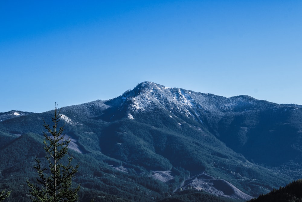 a view of a mountain range from a distance