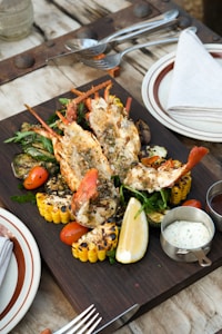 Garlic Shrimp Platter