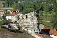 The rocky outcrop near the Coubisou house offering panoramic views of the surrounding nature.