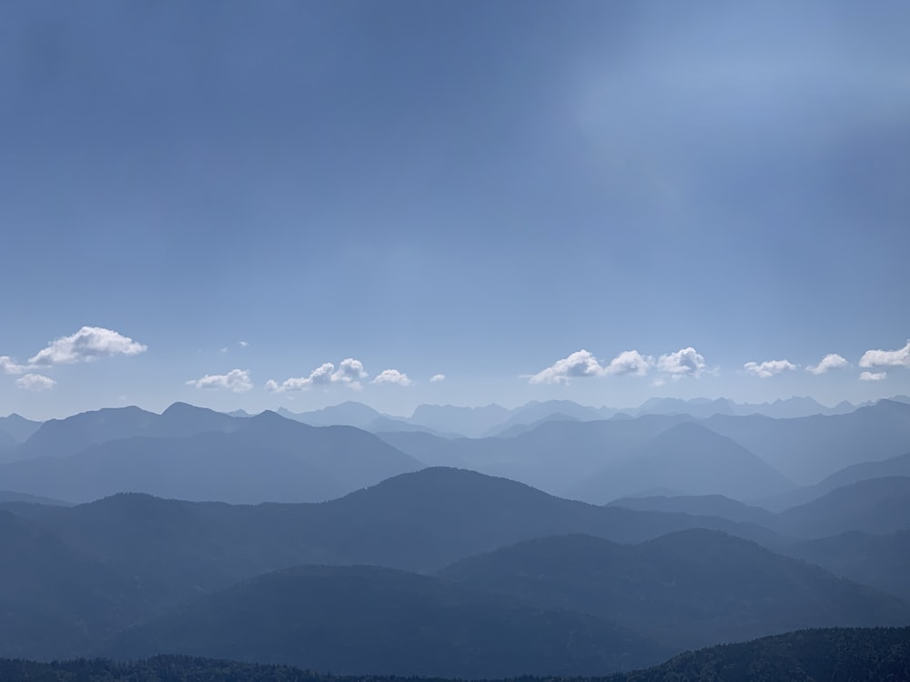 a view of a mountain range from a plane