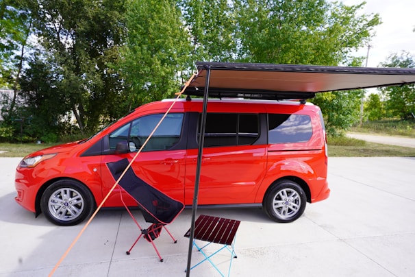 The mobile sanctuary van parked outdoors, ready to bring sound healing to any space.
