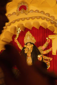 An artistic depiction of Rati, Manmatha’s consort, adorned with traditional Indian jewelry.
