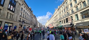 A vibrant street scene from the Egyptian revolution, alive with energy and movement.