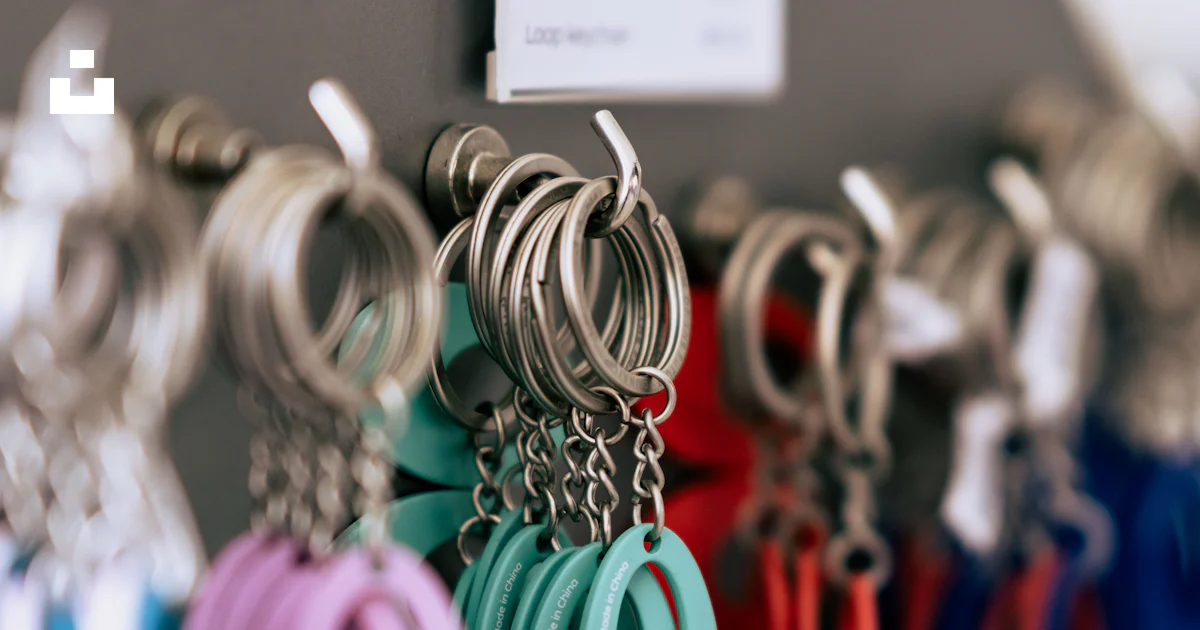 A bunch of key chains hanging on a wall photo – Free Symbol Image on ...