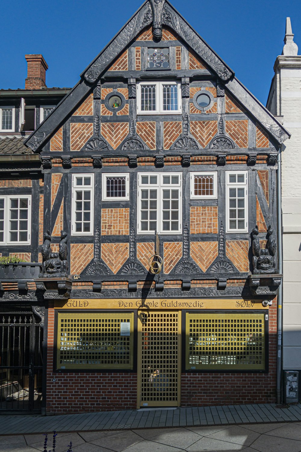 a building with a clock on the front of it