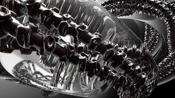 An abstract representation of shifting tectonic plates symbolizing geopolitical and technological change.