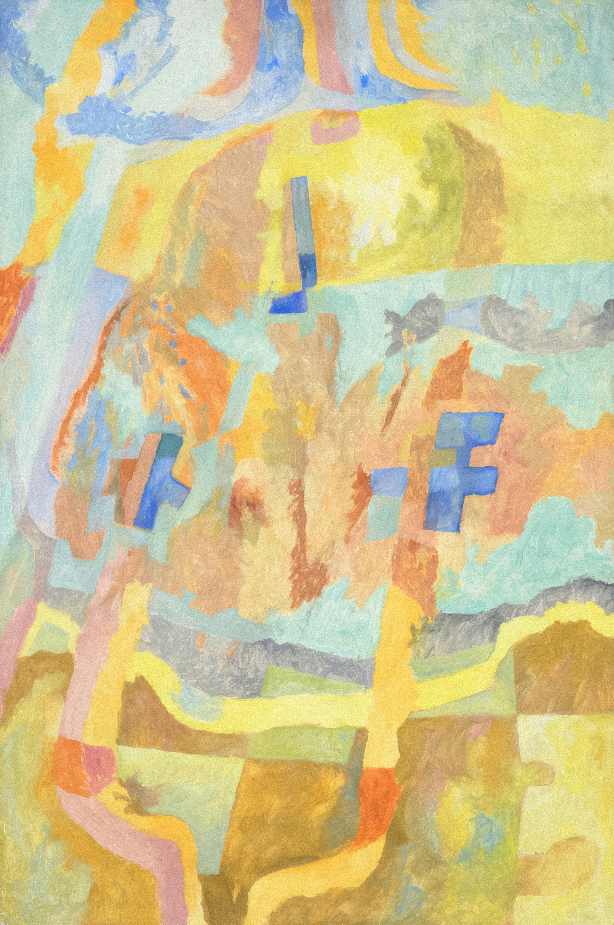 黄色と青の絵画の写真 – Unsplashの要約の無料画像