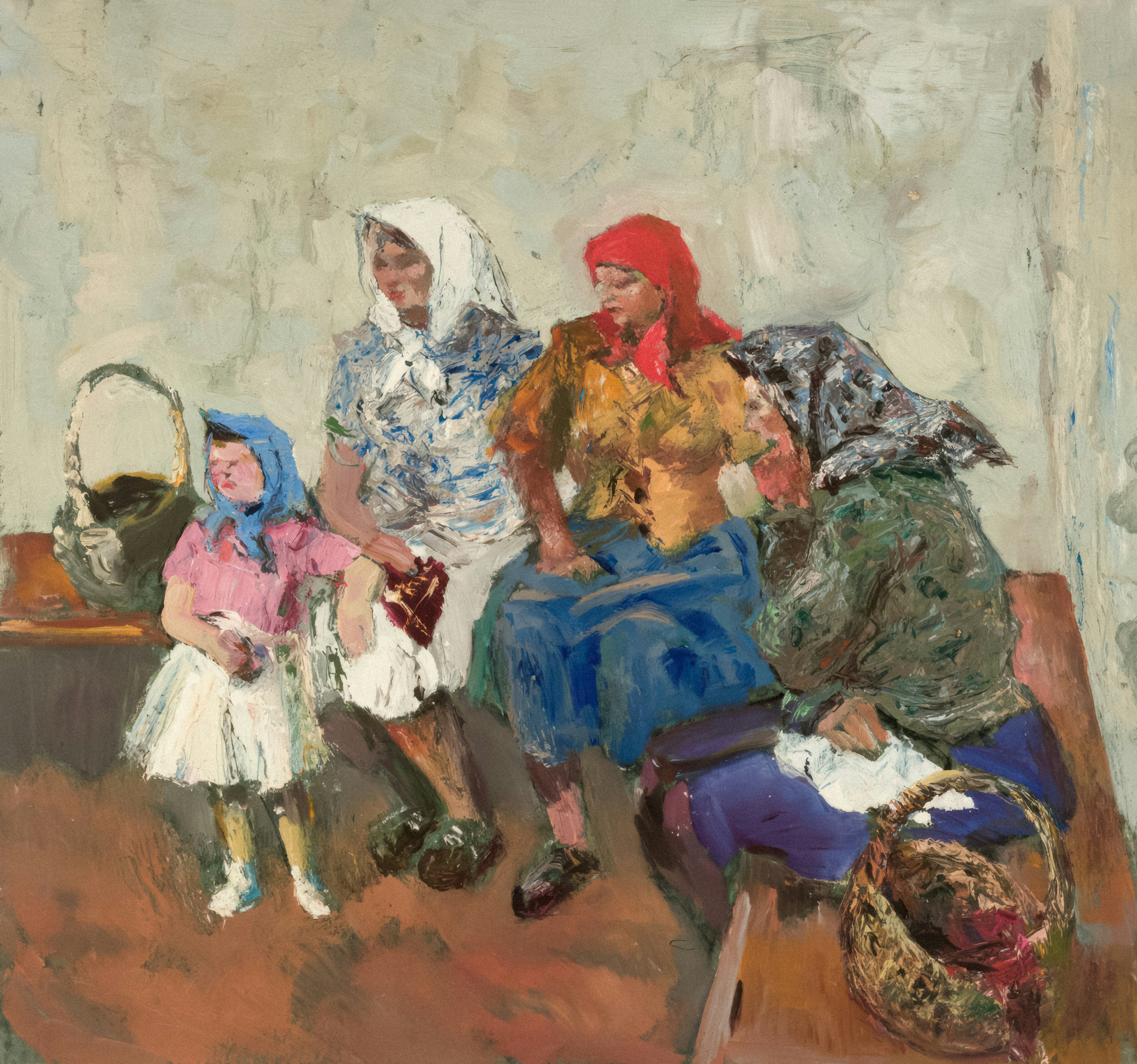 ベンチに座る3人の絵の写真 – Unsplashの芸術の無料画像