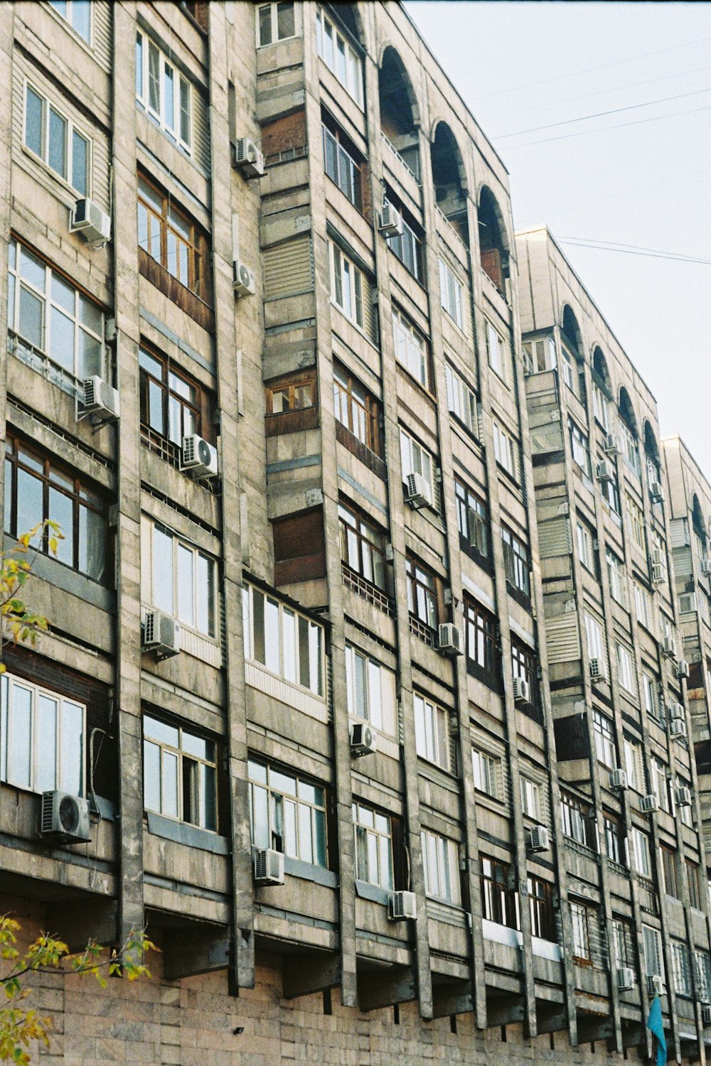 a very tall building with lots of windows