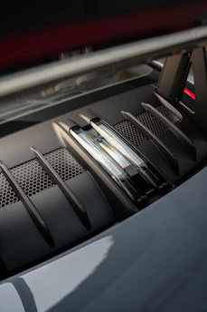 A sleek 3D printed automotive part showcasing precision engineering.