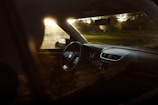 Close-up of a freshly cleaned car dashboard gleaming under natural light.