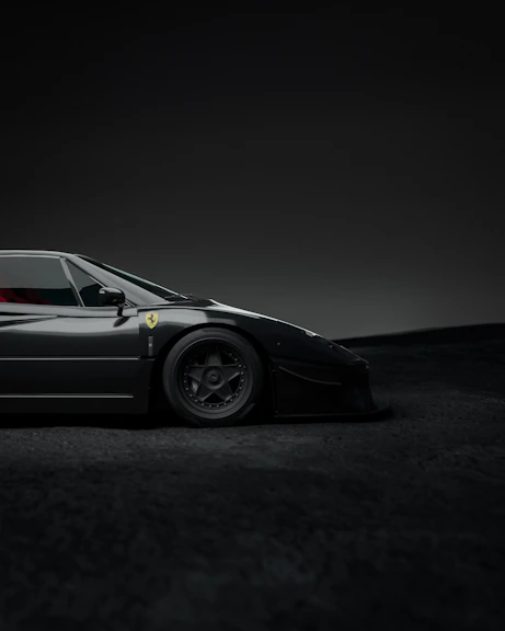 A sleek, modern contact form interface on a dark-themed website with subtle automotive design accents.