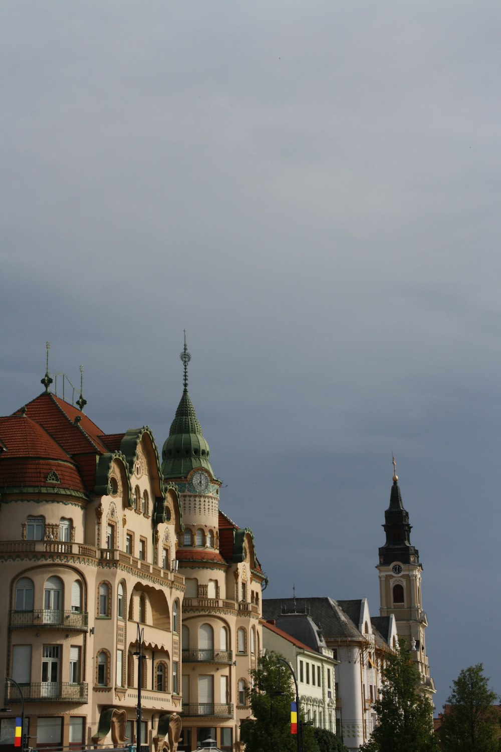 a large building with a clock tower on top of it