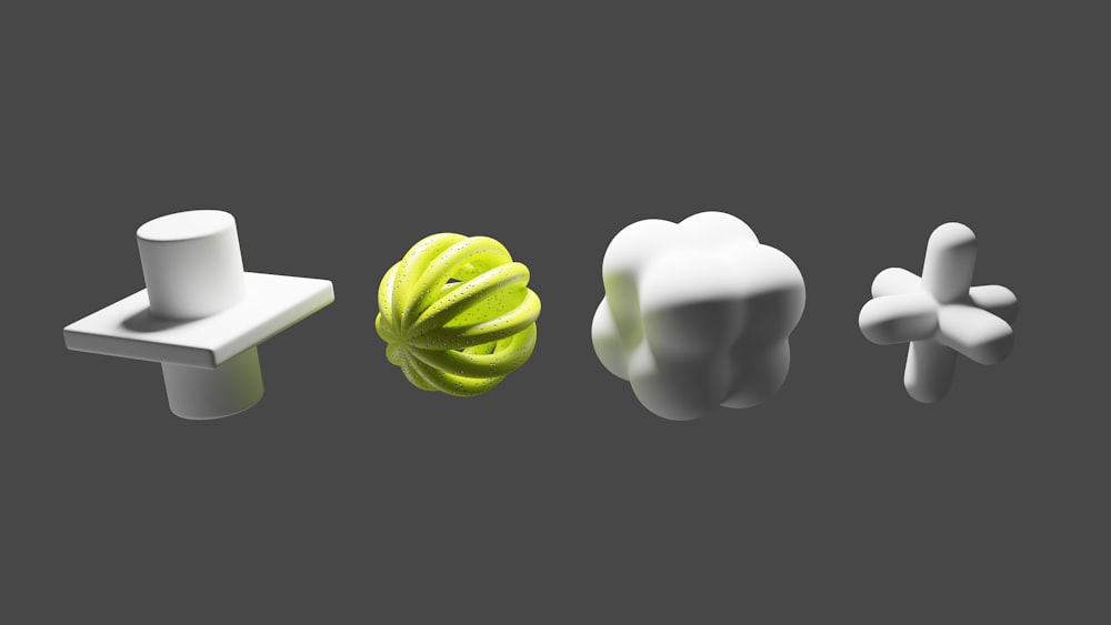 a group of different shapes and sizes of objects