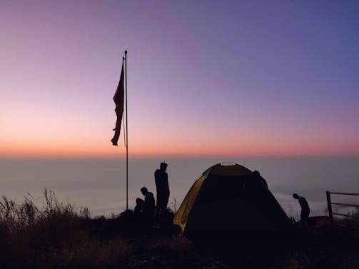 A group photo of Trail Life USA Troop 2256 during a camping trip.