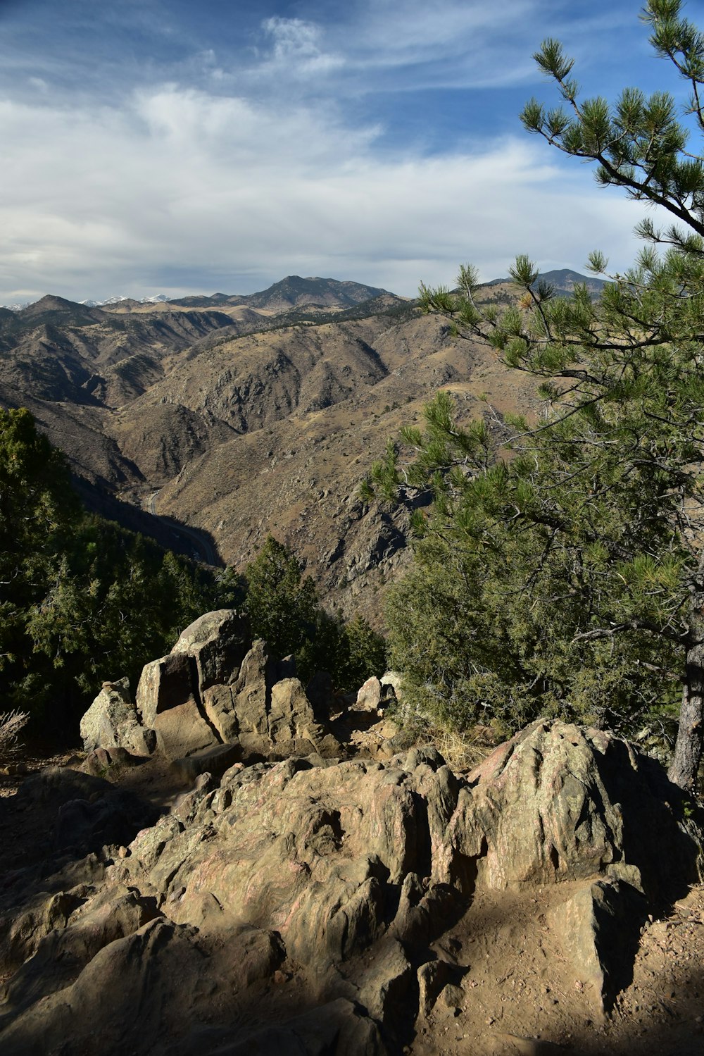 a view of the mountains from a high point of view