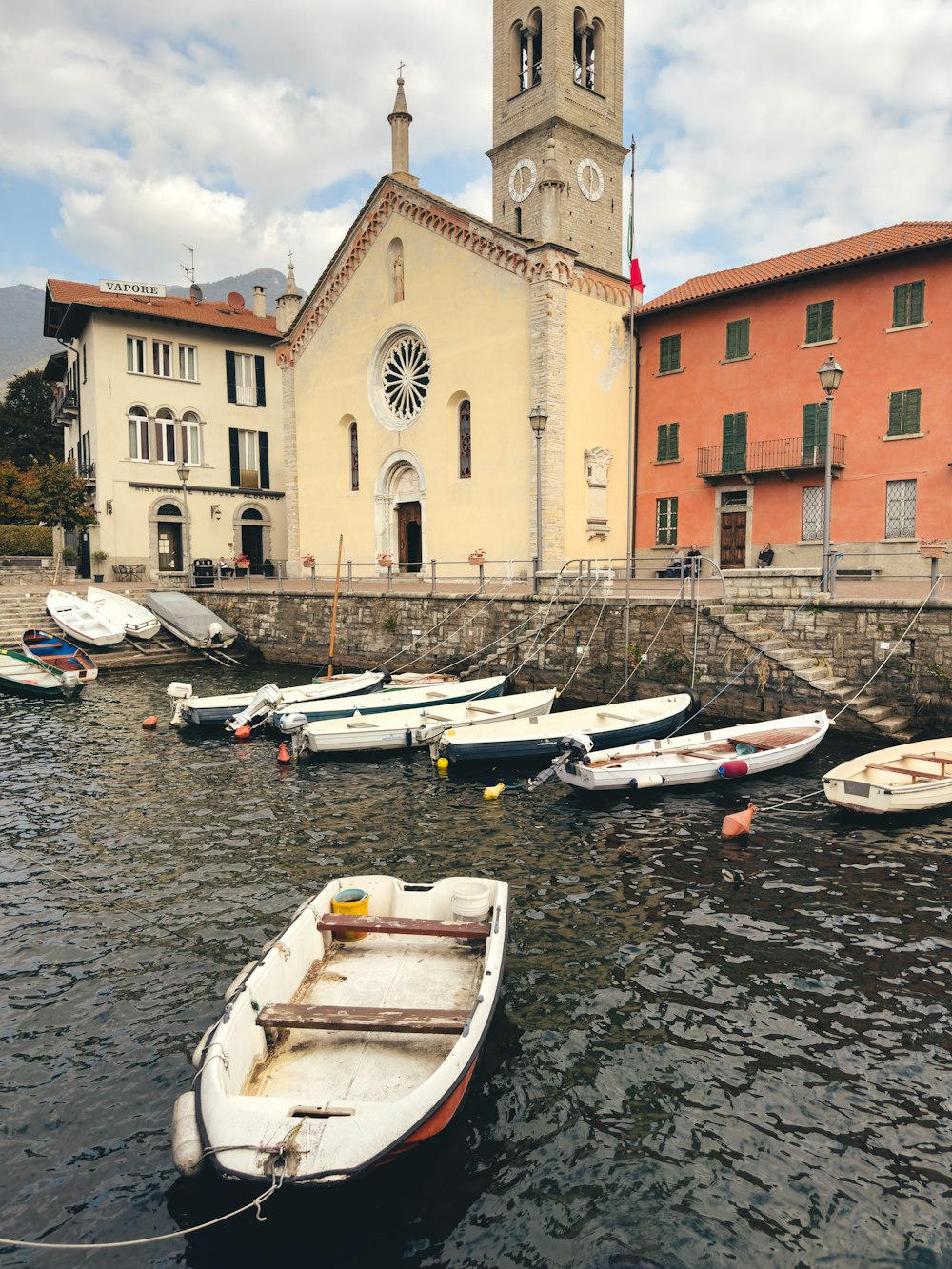 a bunch of boats that are sitting in the water