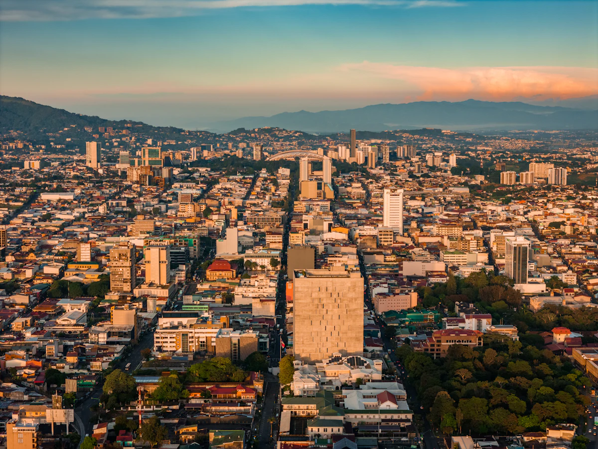 Torres de oficinas de San José desde el aire