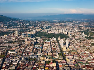 A beautiful aerial view of Cebu City showcasing its urban landscape and surrounding nature.