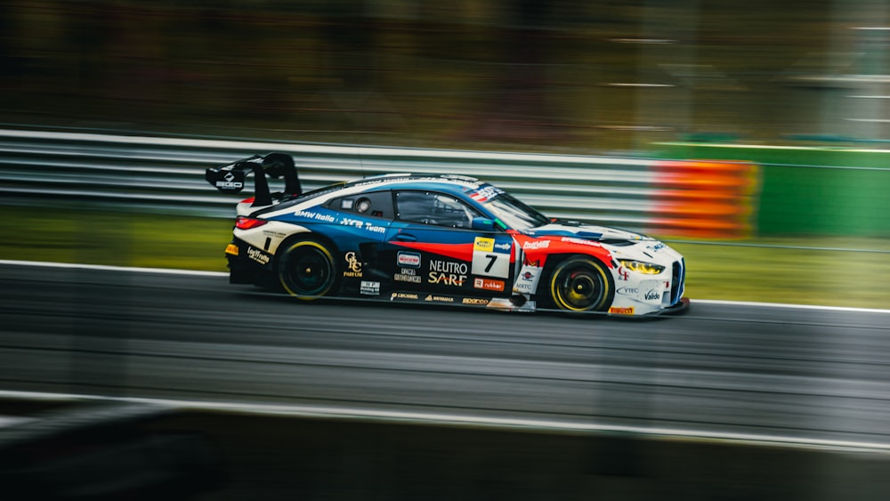 a race car driving on a race track