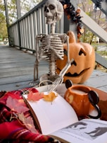 A festive setup for a Halloween celebration.