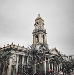 a very tall building with a clock tower