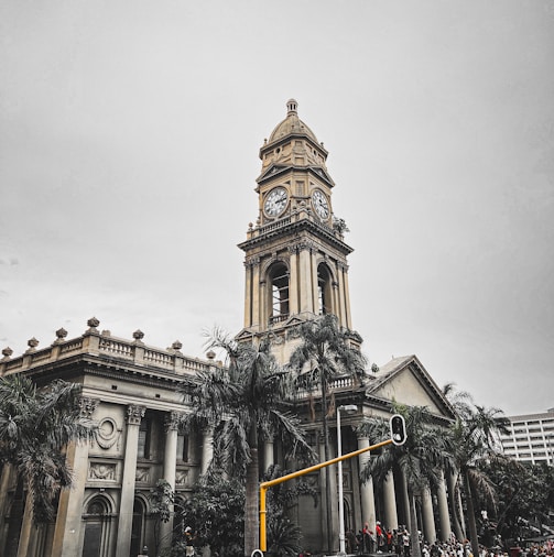 a very tall building with a clock tower