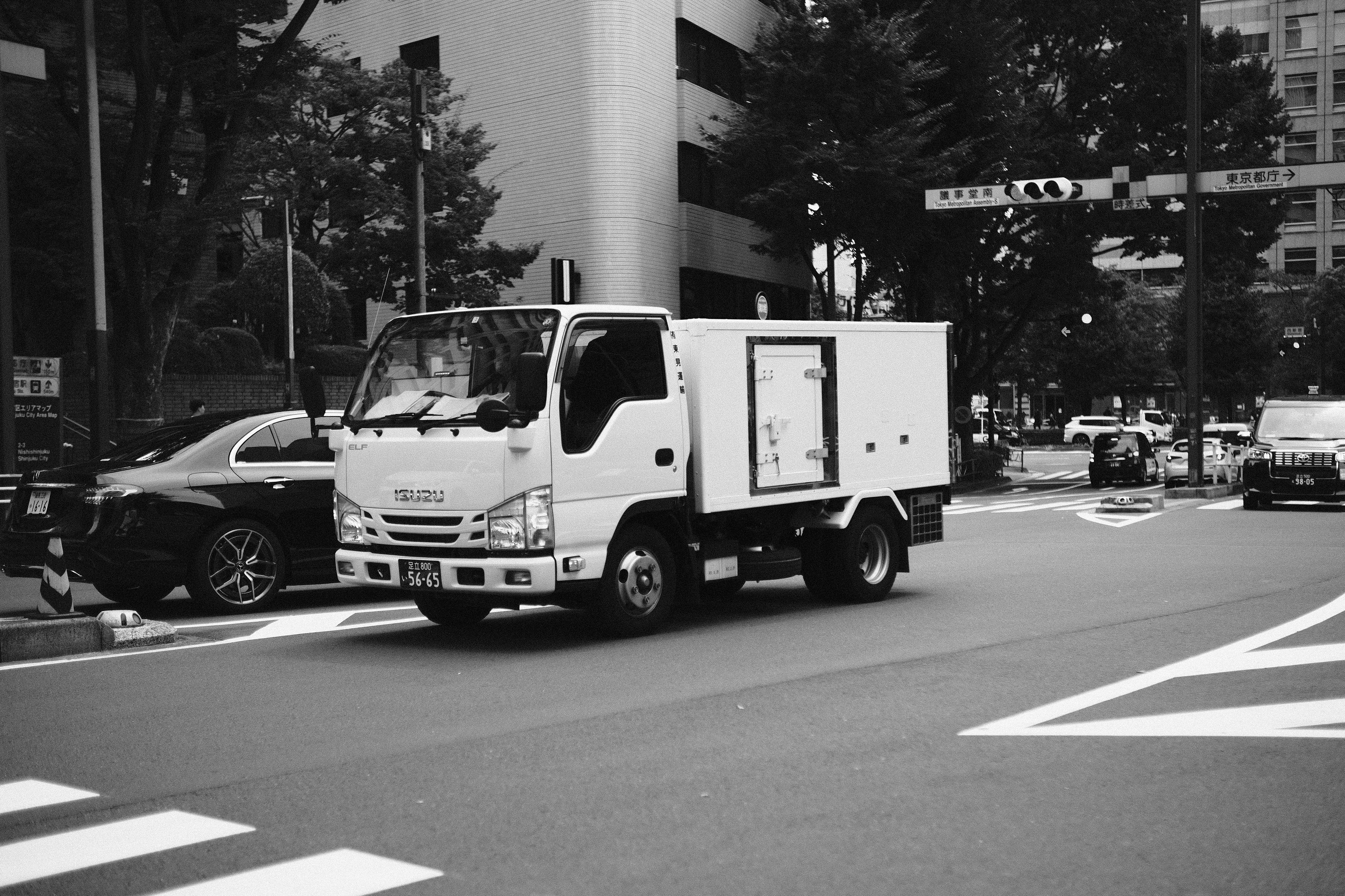 Yamato Transport delivery truck in Japan street