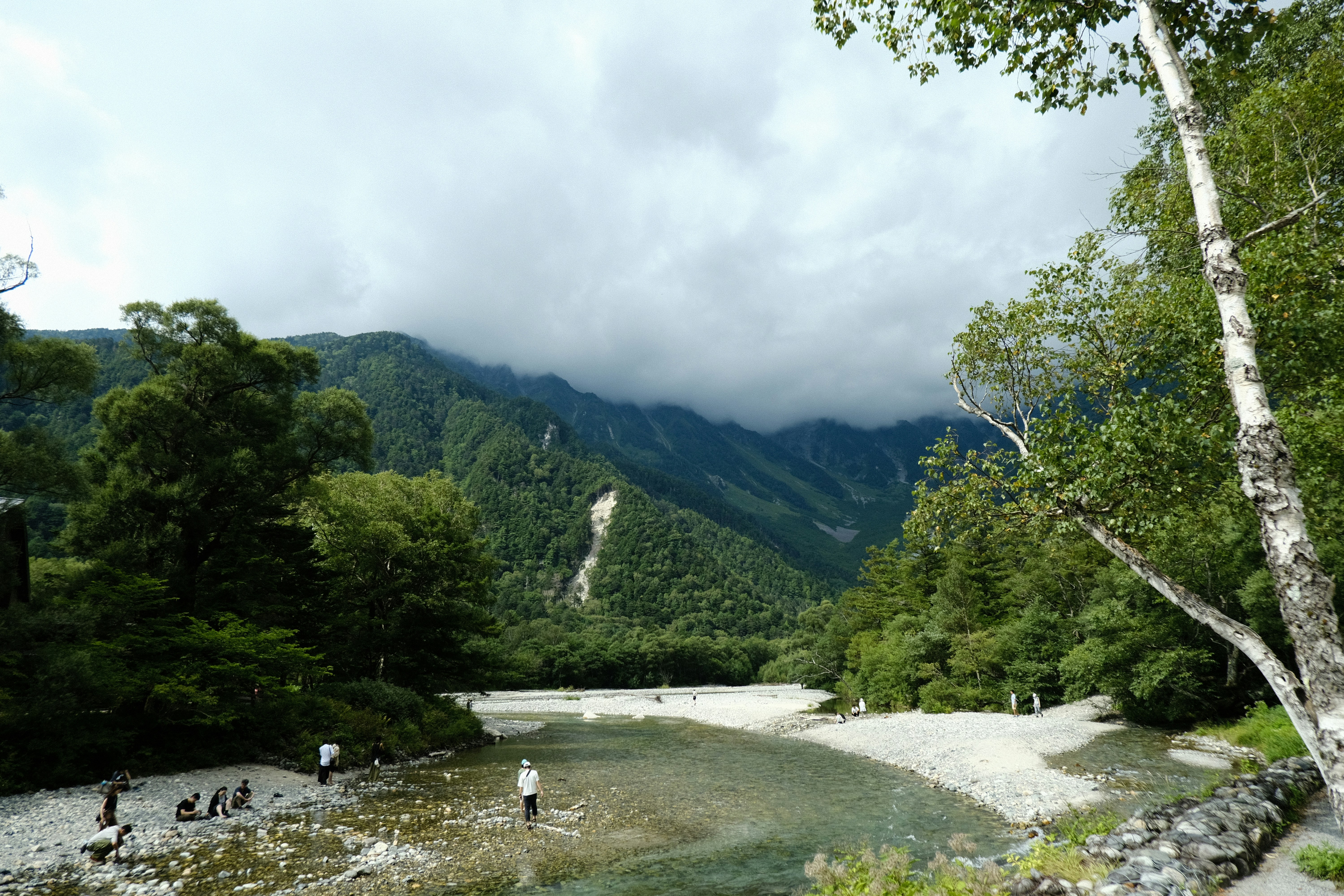 Hiking and fishing adventure in Japanese mountains