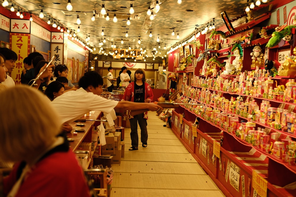 a store filled with lots of shelves filled with items