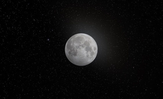 A serene night sky filled with twinkling stars and a glowing full moon, symbolizing the connection between the cosmos and numerology.