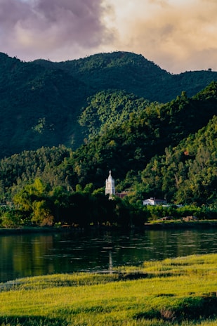 A serene landscape symbolizing faith and finance integration.