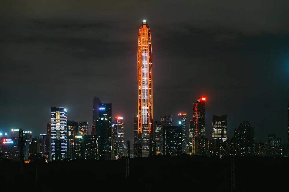 Shenzhen’s illuminated Ping An Finance Centre