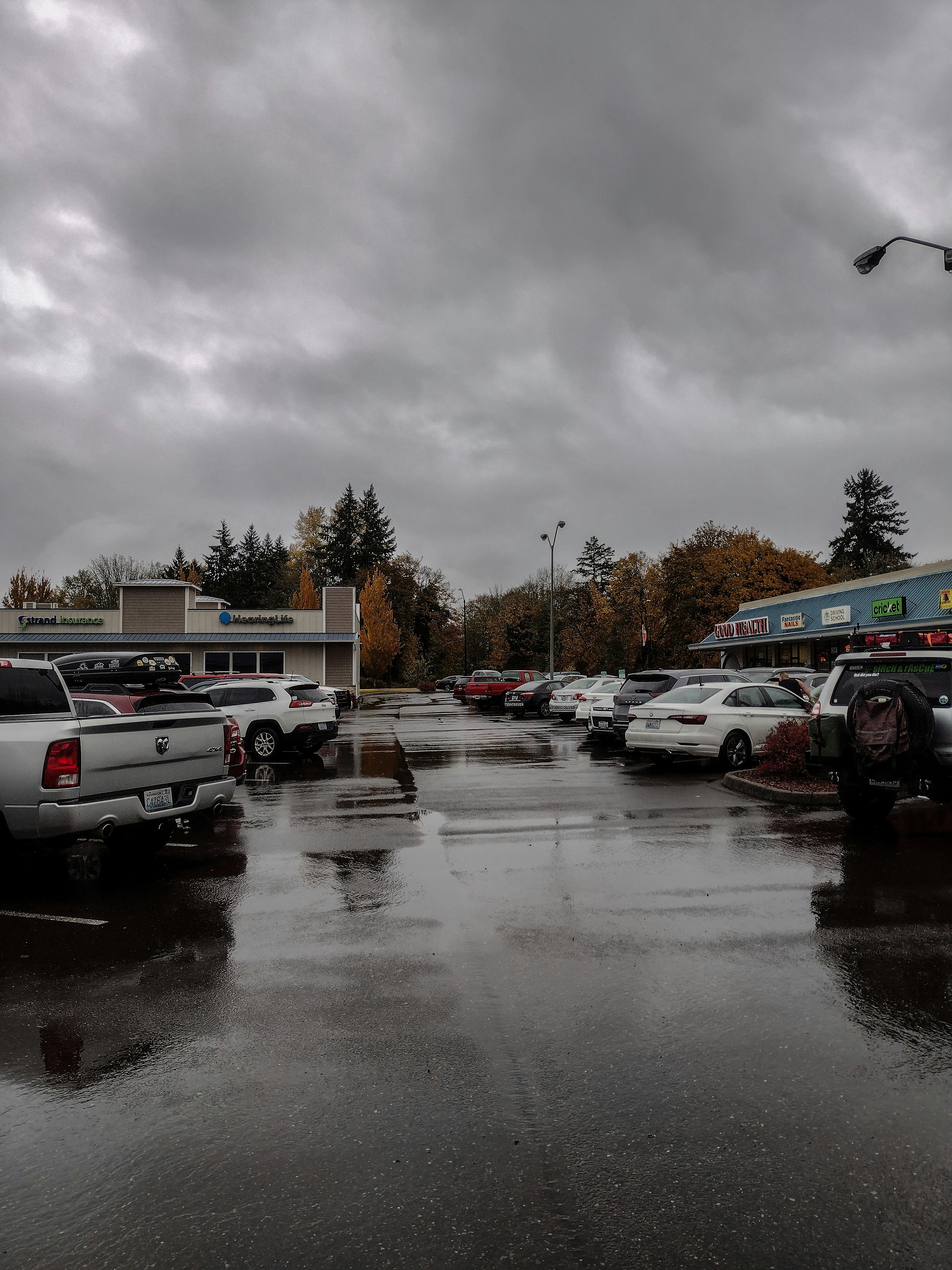 A parking lot filled with lots of parked cars photo Free Centralia