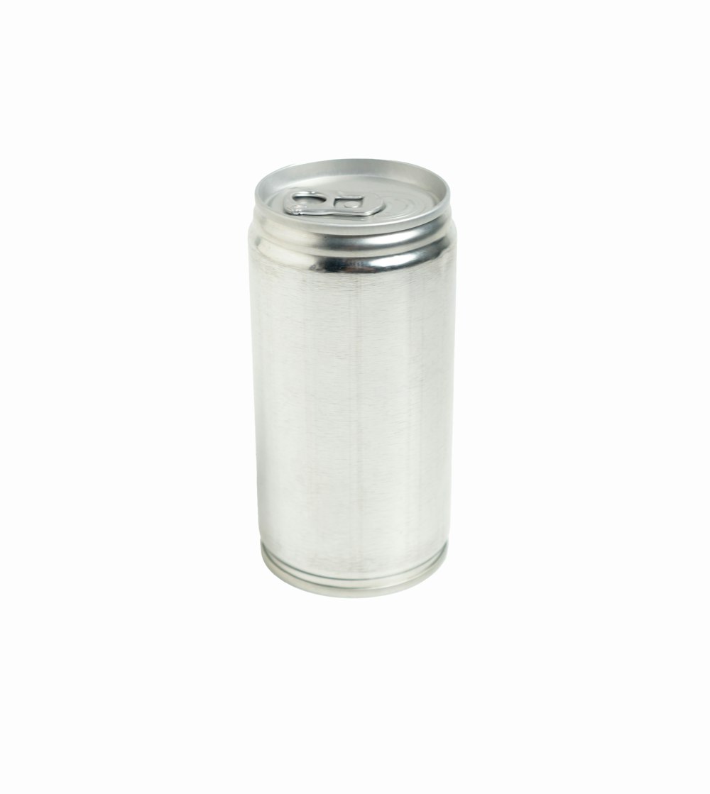 a small metal canister on a white background