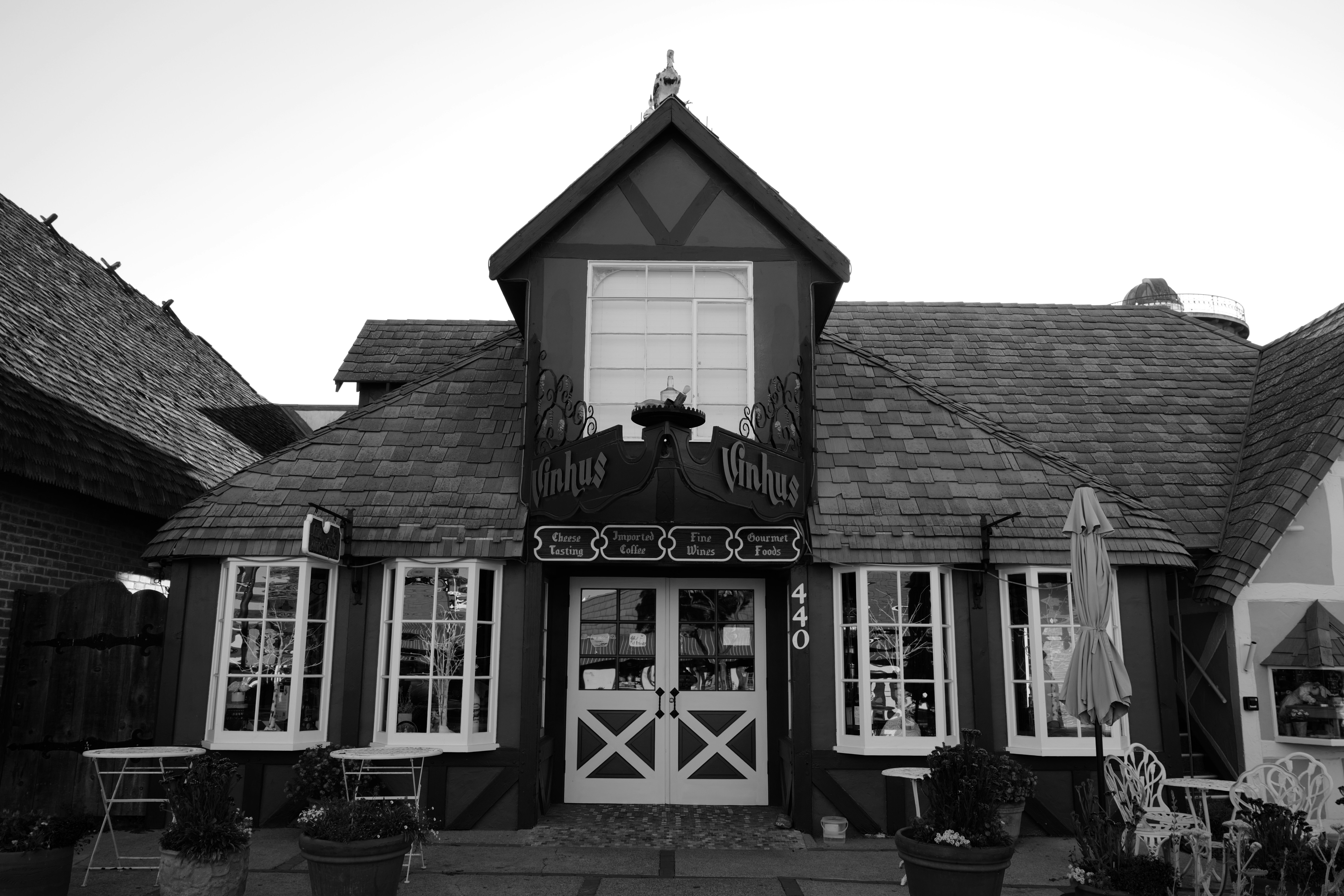 a black and white photo of a house