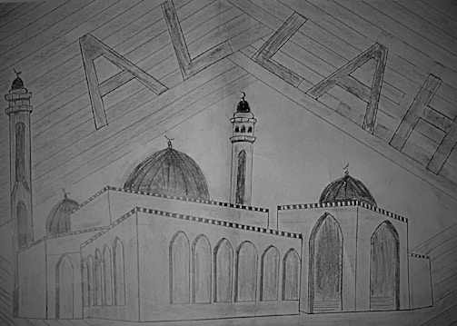 Architectural sketches of the first masjid in Danang under construction.