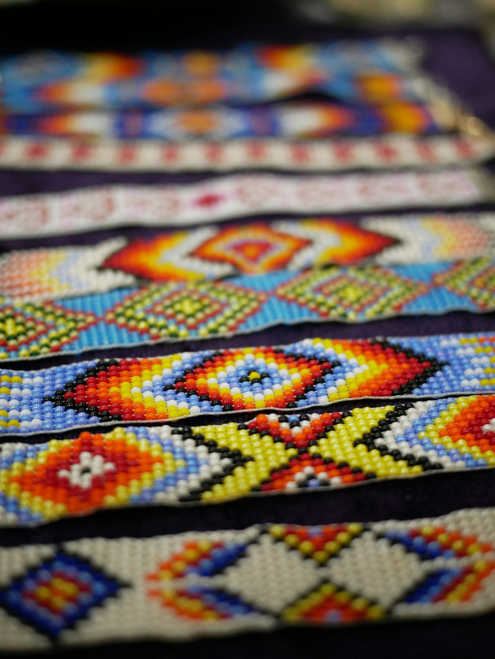 a close up of a colorful piece of cloth