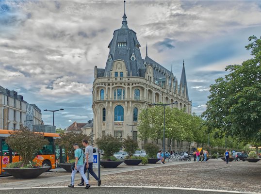The neo-Gothic post office building — Chartres, France