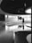 A modern, circular interior space features reflective flooring and a smooth, curved wall structure. Natural light pours in from large windows, illuminating a solitary tree in the background. A blurred silhouette of a person walks through the scene, adding a sense of movement.