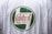 A close-up view of a white jacket with a large, circular logo in green and red. The logo prominently features the name 'Castrol', along with additional text 'Wakefield' and 'Motor Oil'. The text is stylishly arranged within the circle, and the backdrop is a plain white fabric.