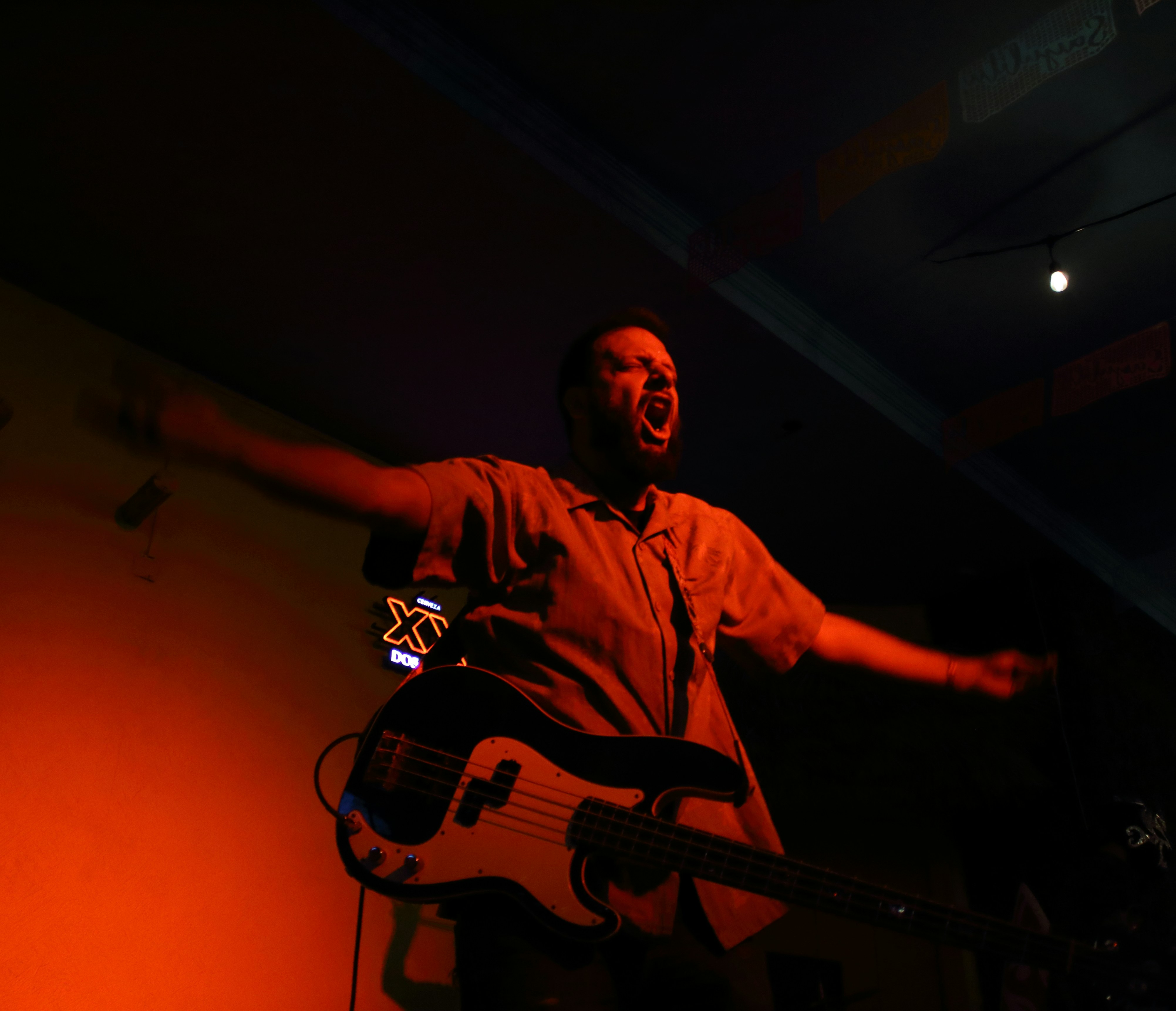 Guitarist with audience