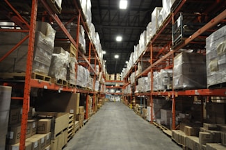 a large warehouse filled with lots of boxes