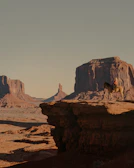 A lone ranger on horseback riding through a vast Texas desert, capturing the spirit of 'The Shadow Ranger.'
