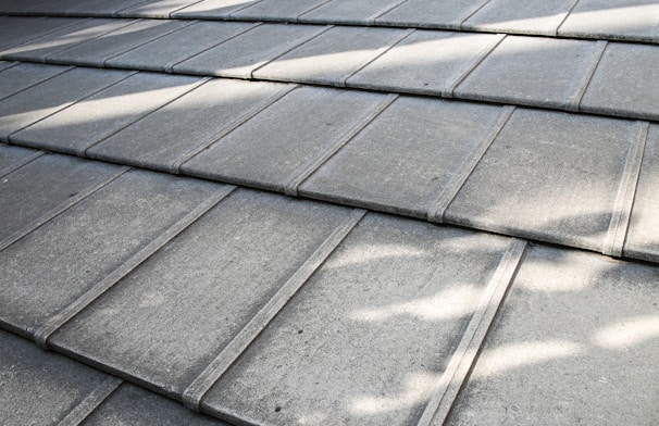 a close up of a roof that has been cleaned