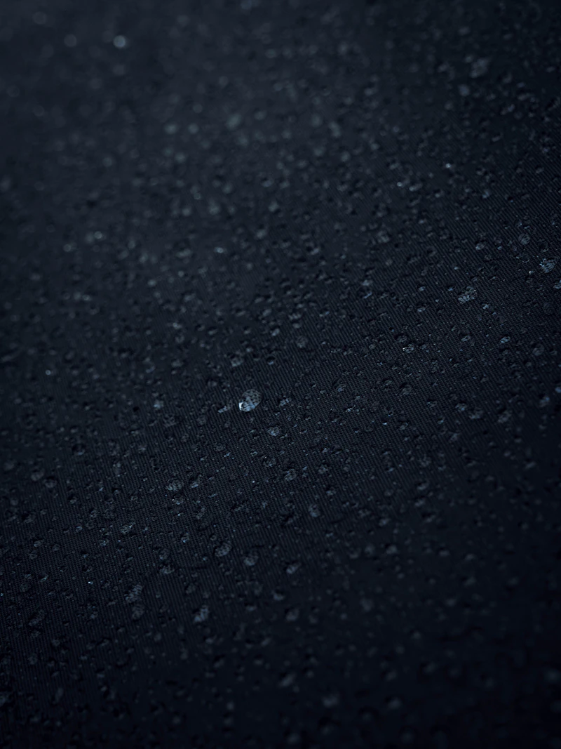 Water droplets on a weatherproof surface