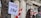 A young person with long hair stands in front of a building with Canadian flags. Next to them, a tree has a sign attached that reads 'Ceasefire Now!' in bold letters.