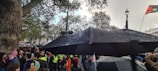 A team of security personnel managing a large outdoor event.