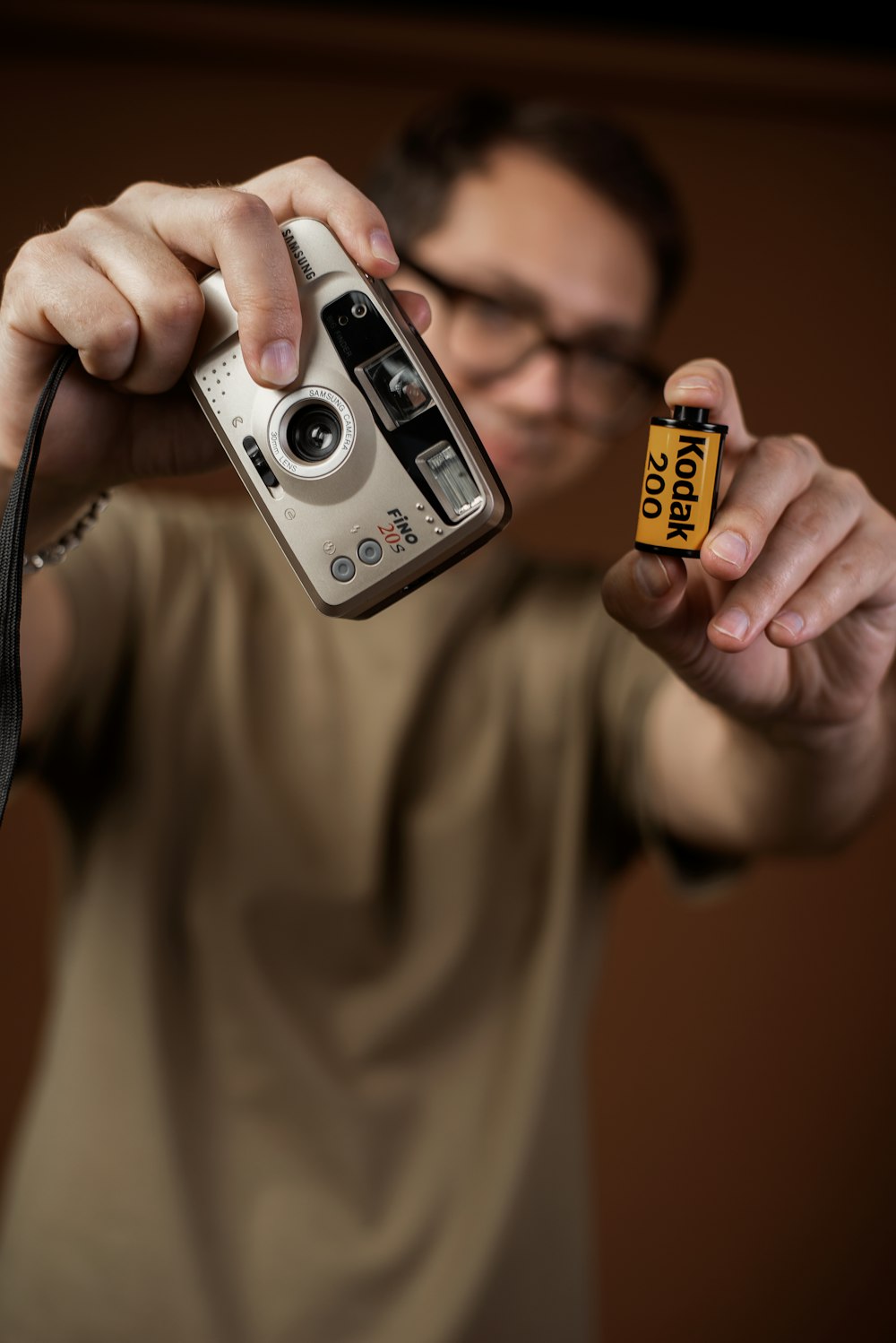 a man taking a picture with a camera