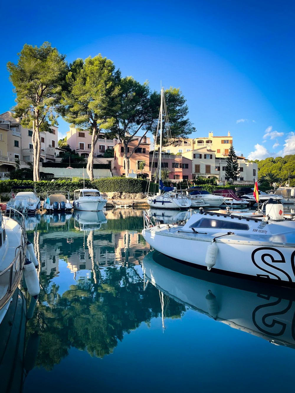 a bunch of boats that are sitting in the water